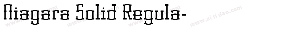 Niagara Solid Regula字体转换